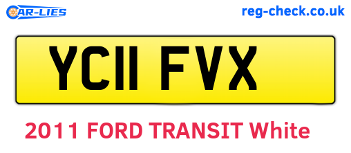 YC11FVX are the vehicle registration plates.