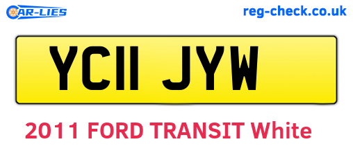 YC11JYW are the vehicle registration plates.