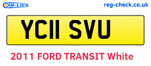 YC11SVU are the vehicle registration plates.