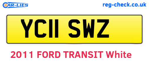 YC11SWZ are the vehicle registration plates.