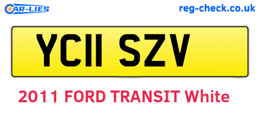 YC11SZV are the vehicle registration plates.