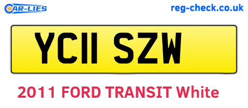 YC11SZW are the vehicle registration plates.