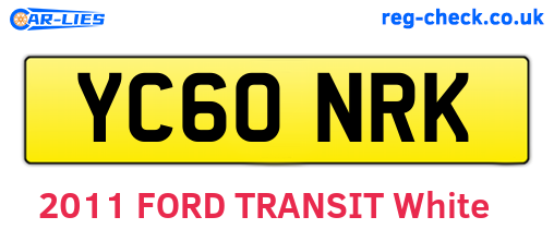 YC60NRK are the vehicle registration plates.