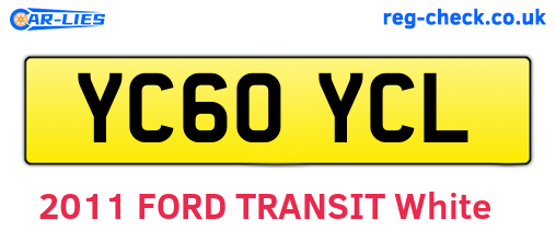 YC60YCL are the vehicle registration plates.