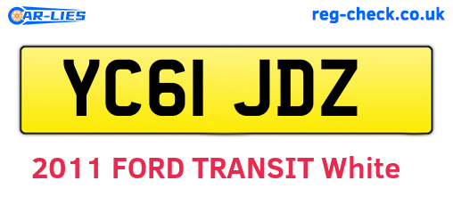 YC61JDZ are the vehicle registration plates.