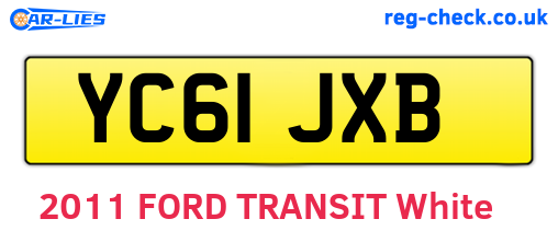 YC61JXB are the vehicle registration plates.