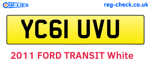 YC61UVU are the vehicle registration plates.