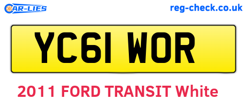 YC61WOR are the vehicle registration plates.