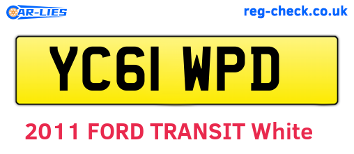 YC61WPD are the vehicle registration plates.