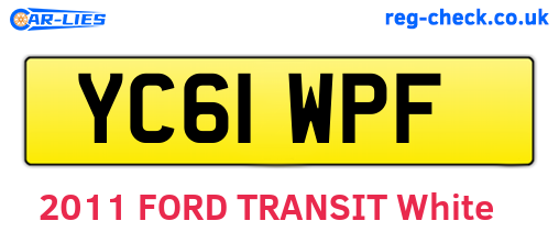 YC61WPF are the vehicle registration plates.