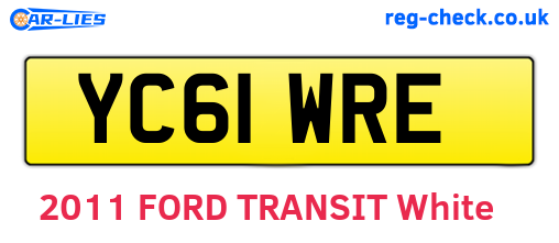 YC61WRE are the vehicle registration plates.