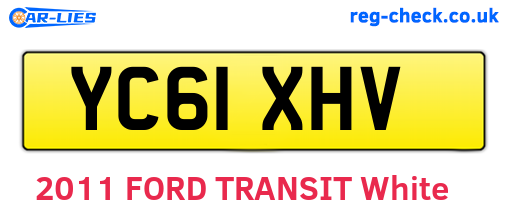 YC61XHV are the vehicle registration plates.