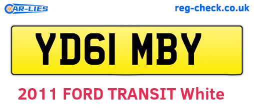 YD61MBY are the vehicle registration plates.