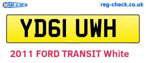 YD61UWH are the vehicle registration plates.