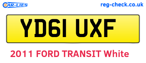 YD61UXF are the vehicle registration plates.