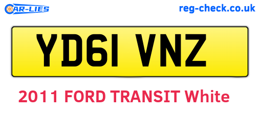 YD61VNZ are the vehicle registration plates.
