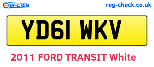 YD61WKV are the vehicle registration plates.