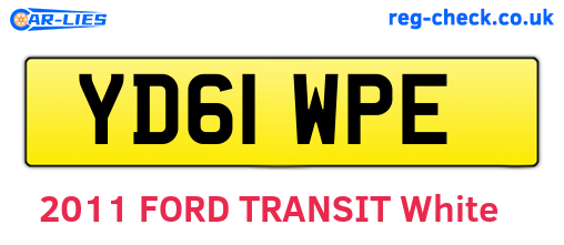 YD61WPE are the vehicle registration plates.