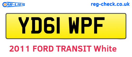 YD61WPF are the vehicle registration plates.