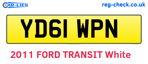 YD61WPN are the vehicle registration plates.