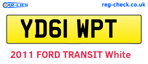 YD61WPT are the vehicle registration plates.