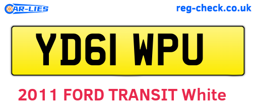 YD61WPU are the vehicle registration plates.