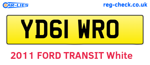 YD61WRO are the vehicle registration plates.