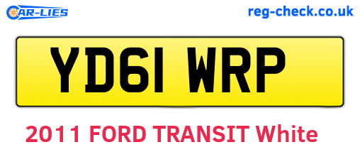 YD61WRP are the vehicle registration plates.