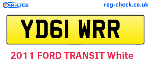 YD61WRR are the vehicle registration plates.