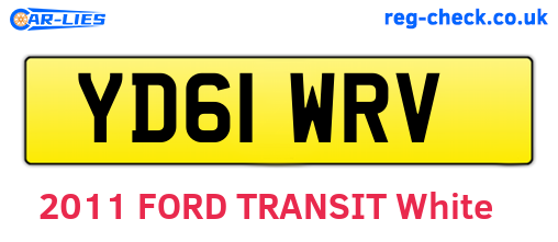 YD61WRV are the vehicle registration plates.