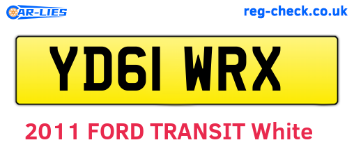 YD61WRX are the vehicle registration plates.