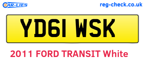 YD61WSK are the vehicle registration plates.