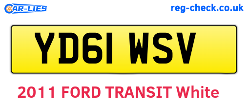 YD61WSV are the vehicle registration plates.