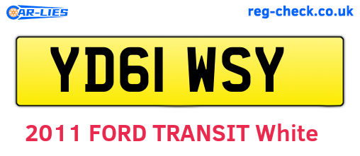 YD61WSY are the vehicle registration plates.