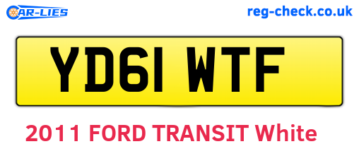 YD61WTF are the vehicle registration plates.