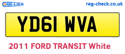 YD61WVA are the vehicle registration plates.
