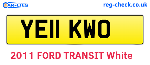 YE11KWO are the vehicle registration plates.