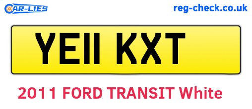 YE11KXT are the vehicle registration plates.