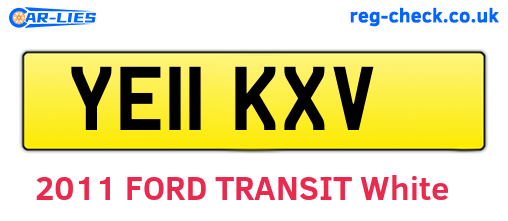 YE11KXV are the vehicle registration plates.