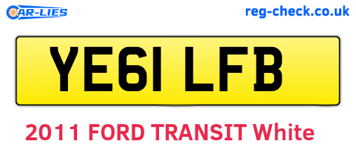 YE61LFB are the vehicle registration plates.