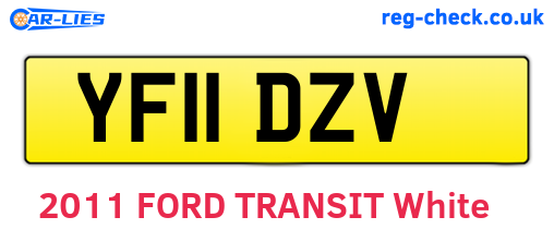 YF11DZV are the vehicle registration plates.