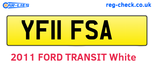 YF11FSA are the vehicle registration plates.