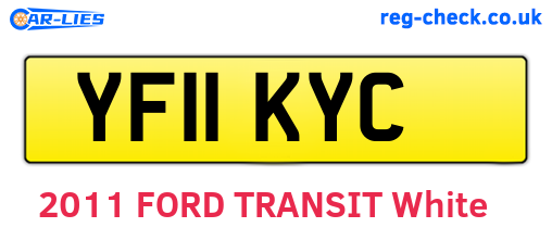 YF11KYC are the vehicle registration plates.