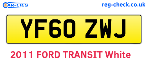 YF60ZWJ are the vehicle registration plates.
