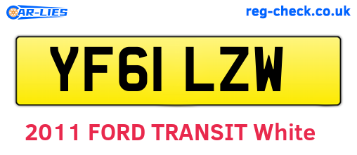 YF61LZW are the vehicle registration plates.