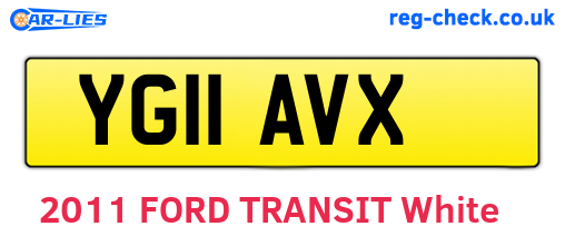 YG11AVX are the vehicle registration plates.