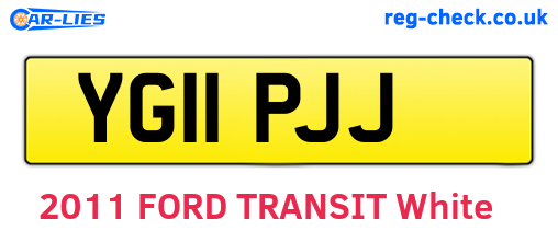 YG11PJJ are the vehicle registration plates.