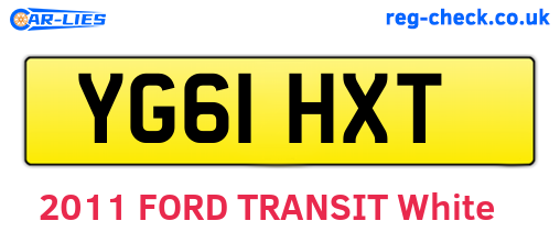 YG61HXT are the vehicle registration plates.