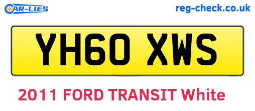 YH60XWS are the vehicle registration plates.