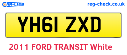 YH61ZXD are the vehicle registration plates.